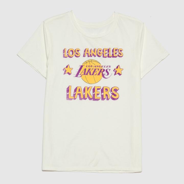 Women's Short Sleeve La Lakers T-shirt - Junk Food (juniors') White