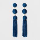 Sugarfix By Baublebar Monochrome Tassel Drop Earrings - Bright Blue, Girl's