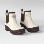 Smith & Hawken Women's Short Gardening Boots Light Beige Stripe Size 7 -