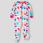 Lamaze Toddler Girls' Organic Cotton Snug Fit Footed Pajama Romper - Pink