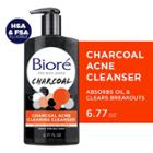Biore Charcoal Acne Clearing Cleanser, Salicylic Acid, Facial Cleanser For Normal To Oily Skin
