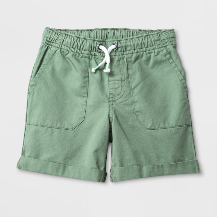 Toddler Boys' Pull-on Shorts - Cat & Jack Sage - 18m, Boy's, Green