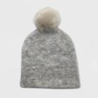 Women's Sherpa Beanie Hat - Universal Thread Gray One Size, Women's