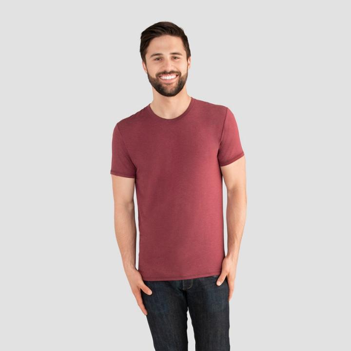 Fruit Of The Loom Select Men's Everlight Short Sleeve T-shirt - Cranberry Tart