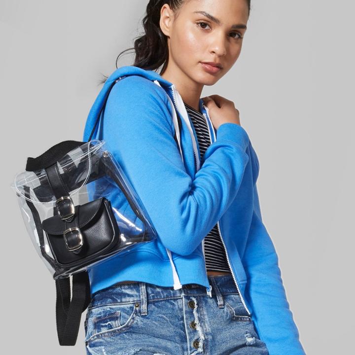 Women's Cropped Zip-up Hoodie - Wild Fable Blue