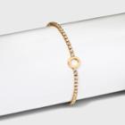 Gold Plated Cubic Zirconia Initial 'o' Tennis Bracelet - A New Day Gold