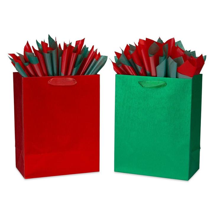 Brushed Metal Bags Green/red - Papyrus,
