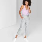Women's High-rise Paperbag Waist Pants - Wild Fable Grey