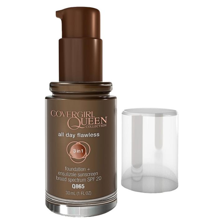 Covergirl Queen Collection All Day Flawless Foundation - True Ebony 865, Q865 True Ebony