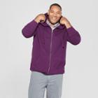 Men's Tall Long Sleeve Fleece Full Zip Hoodie - Goodfellow & Co Purple Currant