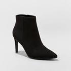 Women's Norelle Microsuede Stilletto Pointed Bootie - A New Day Black