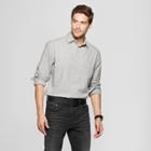 Men's Casual Fit Long Sleeve Button-down Shirt - Goodfellow & Co Heather Grey