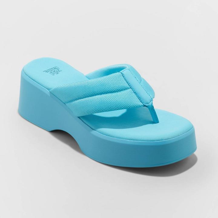 Women's Angela Platform Sandals - Wild Fable Turquoise Blue