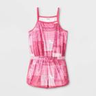 Girls' Bandana Tank Pajama Romper - Art Class Pink