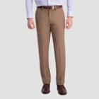 Haggar Men's Cool 18 Pro Straight Fit Flat Front Casual Pants - Toast