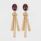 Amethyst Drop Earrings - A New Day Purple