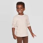 Toddler Boys' Long Sleeve T-shirt - Cat & Jack Brown 12m, Toddler Boy's