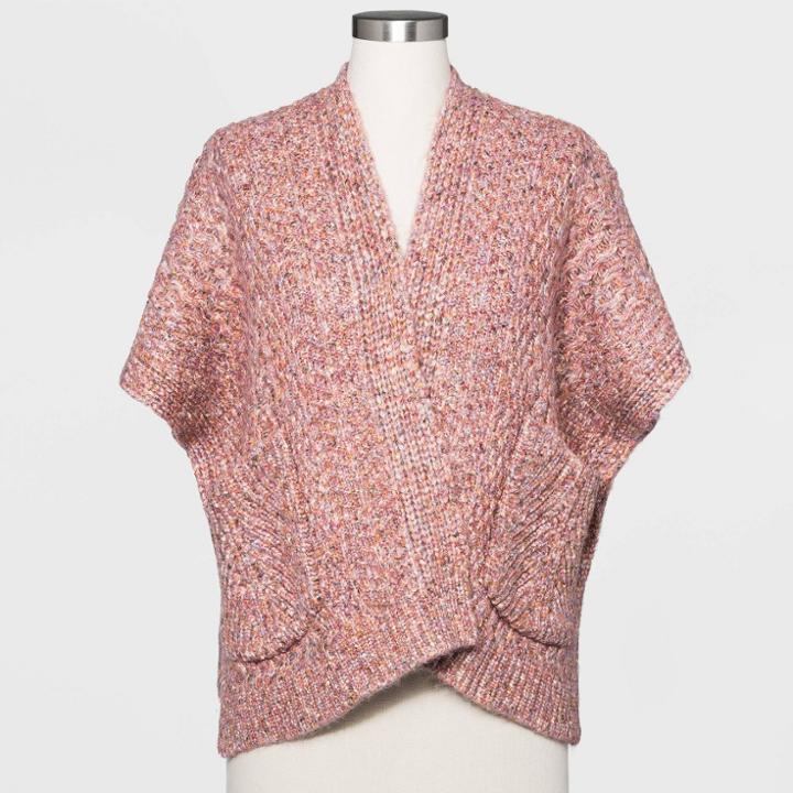 Women's Knit Kimono Jacket - Universal Thread Coral