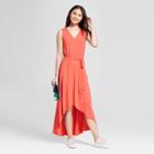 Women's Sleeveless Tulip Hem Maxi Dress - A New Day Coral Xl,