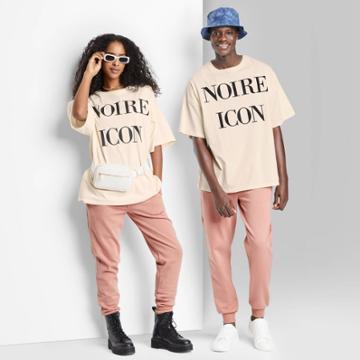 Jolie Noire Black History Month Gender Inclusive Noire Icon Short Sleeve T-shirt - Cream