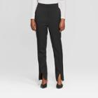 Women's Skinny Leg High Waist Ankle Length Trouser - Prologue Black