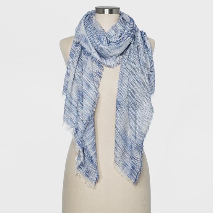 Fashion Scarves Universal Thread Spacedye Design Blue