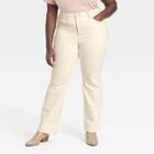 Women's Plus Size High-rise Vintage Bootcut Jeans - Universal Thread Off-white