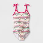 Plus Size Girls' Hearts Game One Piece Swimsuit - Cat & Jack Pink L Plus,