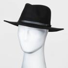 Men's Panama Felt Fedora Hat - Goodfellow & Co Black