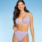 Women's Tall Triangle Bralette Bikini Top - Shade & Shore Lilac Purple