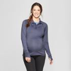 Maternity Long Sleeve 1/4 Zip - C9 Champion Blue Heather Dash