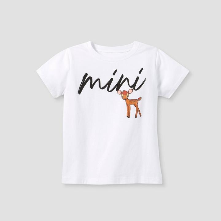 Toddler Girls' Disney Bambi Short Sleeve T-shirt - White