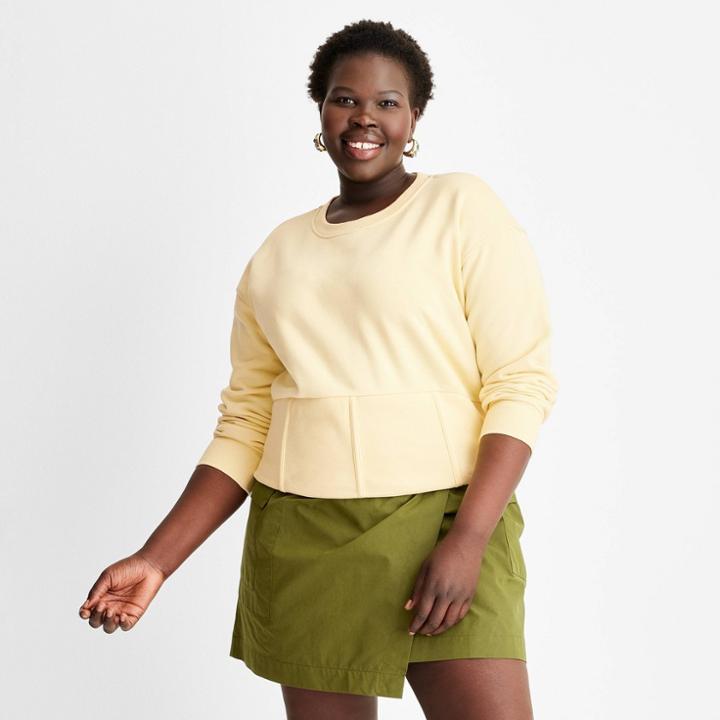 Women's Corset Sweatshirt - Future Collective With Gabriella Karefa-johnson Yellow