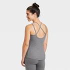 Women's Ribbed Tank Top With Shelf Bra - All In Motion Gray