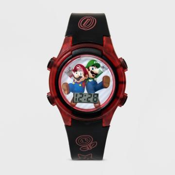 Boys' Super Mario Flashing Lcd Watch,