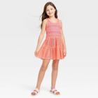 Girls' Solid Crochet Swimsuit Cover Up Dress - Cat & Jack Pink