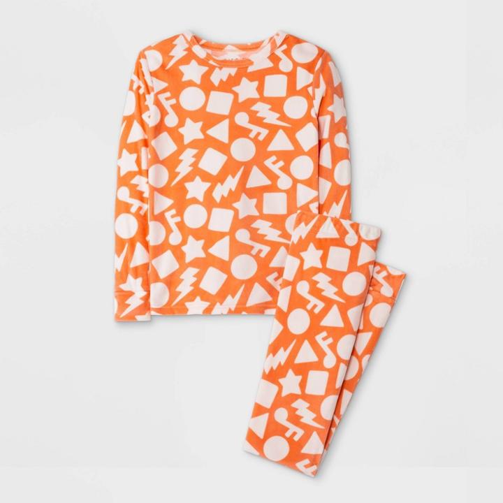 Kids' Music Notes Print Pajama Set - Cat & Jack Orange