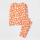 Kids' Music Notes Print Pajama Set - Cat & Jack Orange