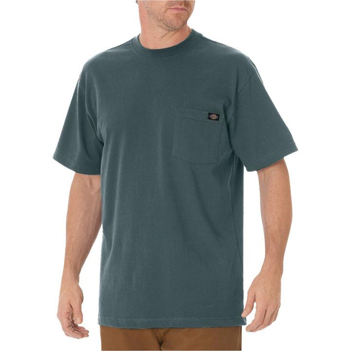 Dickies Men's Big & Tall Cotton Heavyweight Short Sleeve Pocket T-shirt- Lincoln Green Xxxl