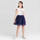 Girls' Unicorn Tutu Dress - Cat & Jack Navy Xs, Girl's, White