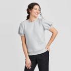 Women's Short Sleeve Sweatshirt - A New Day Gray