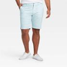 Men's 10.5 Big & Tall Linden Flat Front Shorts - Goodfellow & Co - Aqua