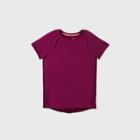 Girls' Pin-tuck Back Short Sleeve Performance T-shirt - All In Motion Raspberry Purple