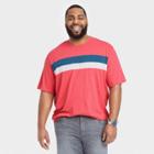 Men's Big & Tall Striped T-shirt - Goodfellow & Co Red/striped