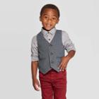 Toddler Boys' Twill Woven Suit Vest - Cat & Jack Blue 12m, Toddler Boy's