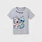 Toddler Girls' Disney Lilo & Stitch Short Sleeve Graphic T-shirt - Gray 3t - Disney