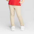 Toddler Girls' Stretchy Ponte Uniform Jeggings - Cat & Jack Khaki 5t, Girl's, Green