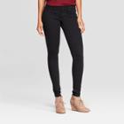 Women's Low-rise Jeggings - Universal Thread Black Wash 14 Short, Black Blue