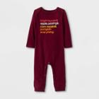 Baby Boys' Autumn Romper - Cat & Jack Burgundy Newborn, Red