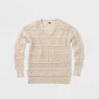 Women's Crewneck Mesh Pullover - Universal Thread Cream